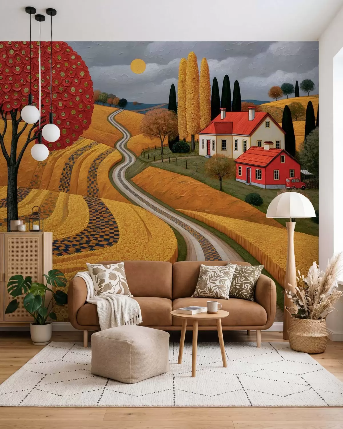 murales de pared Pueblo en otoño w10049