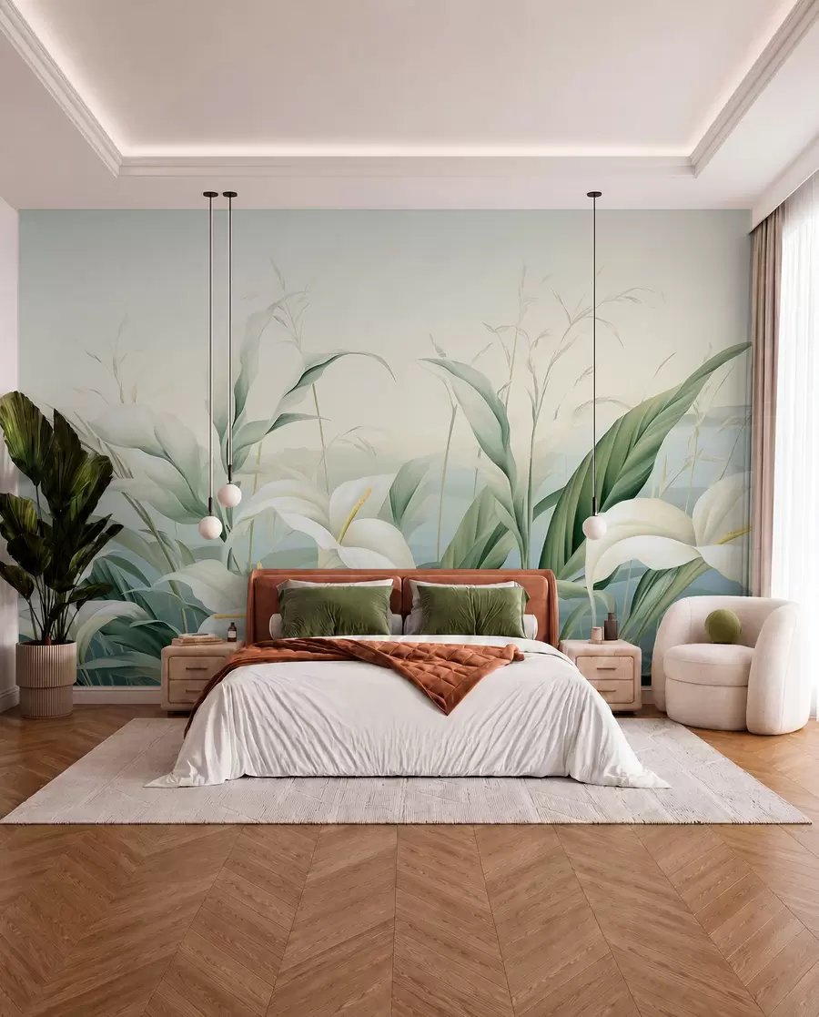 murales de pared Flores exóticas w05916