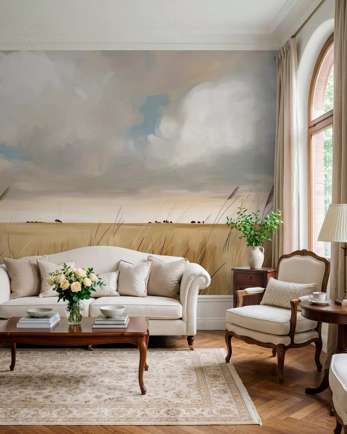 murales de pared Horizonte en oro w10079