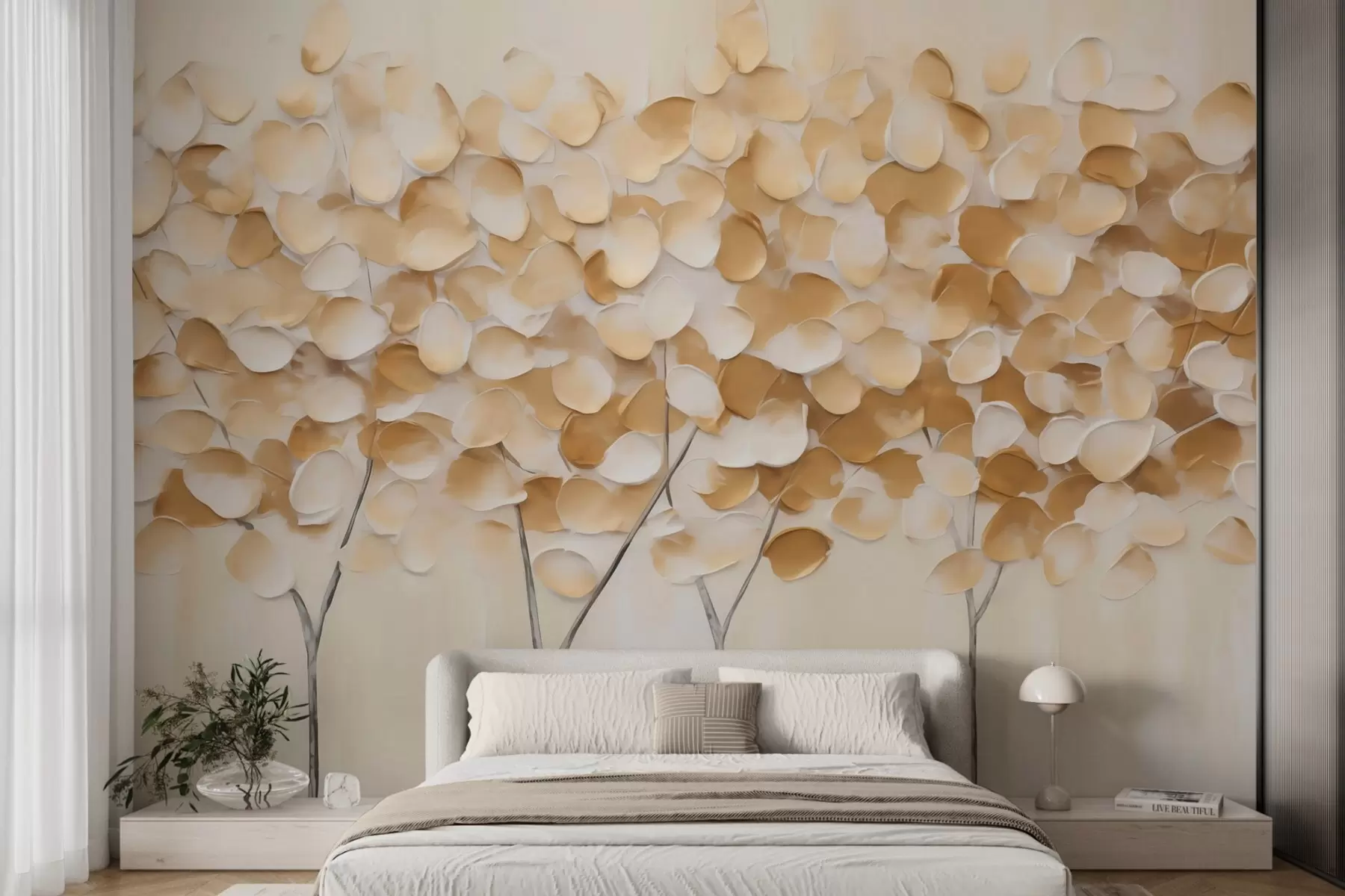 murales de pared Árboles estilizados, imitación de un cuadro w05942