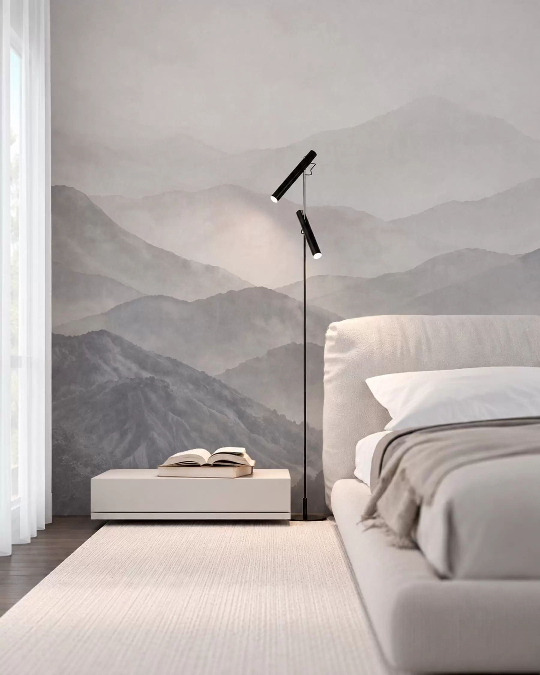 murales de pared Montañas en capas w05925