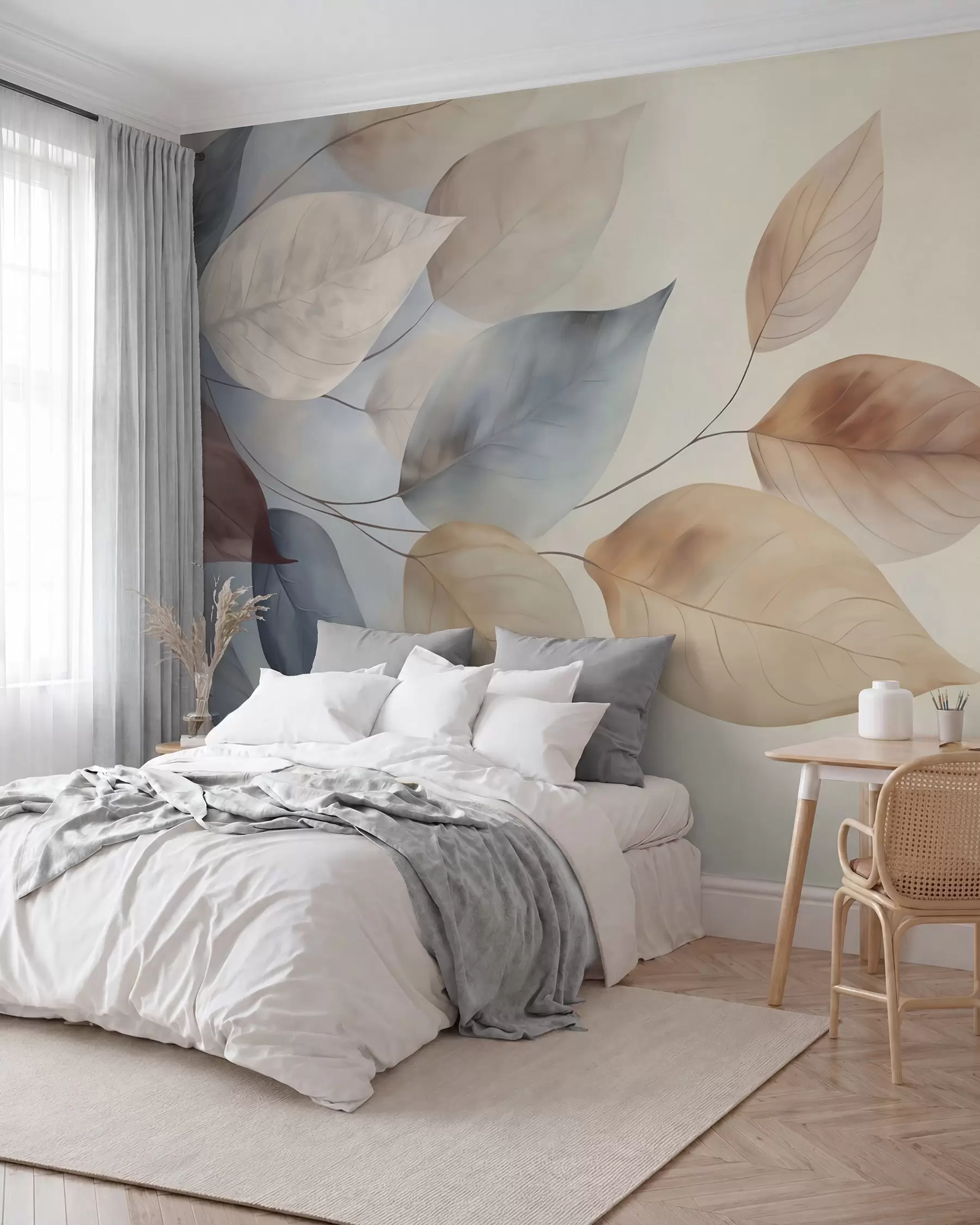 murales de pared Hojas en acuarela w05946