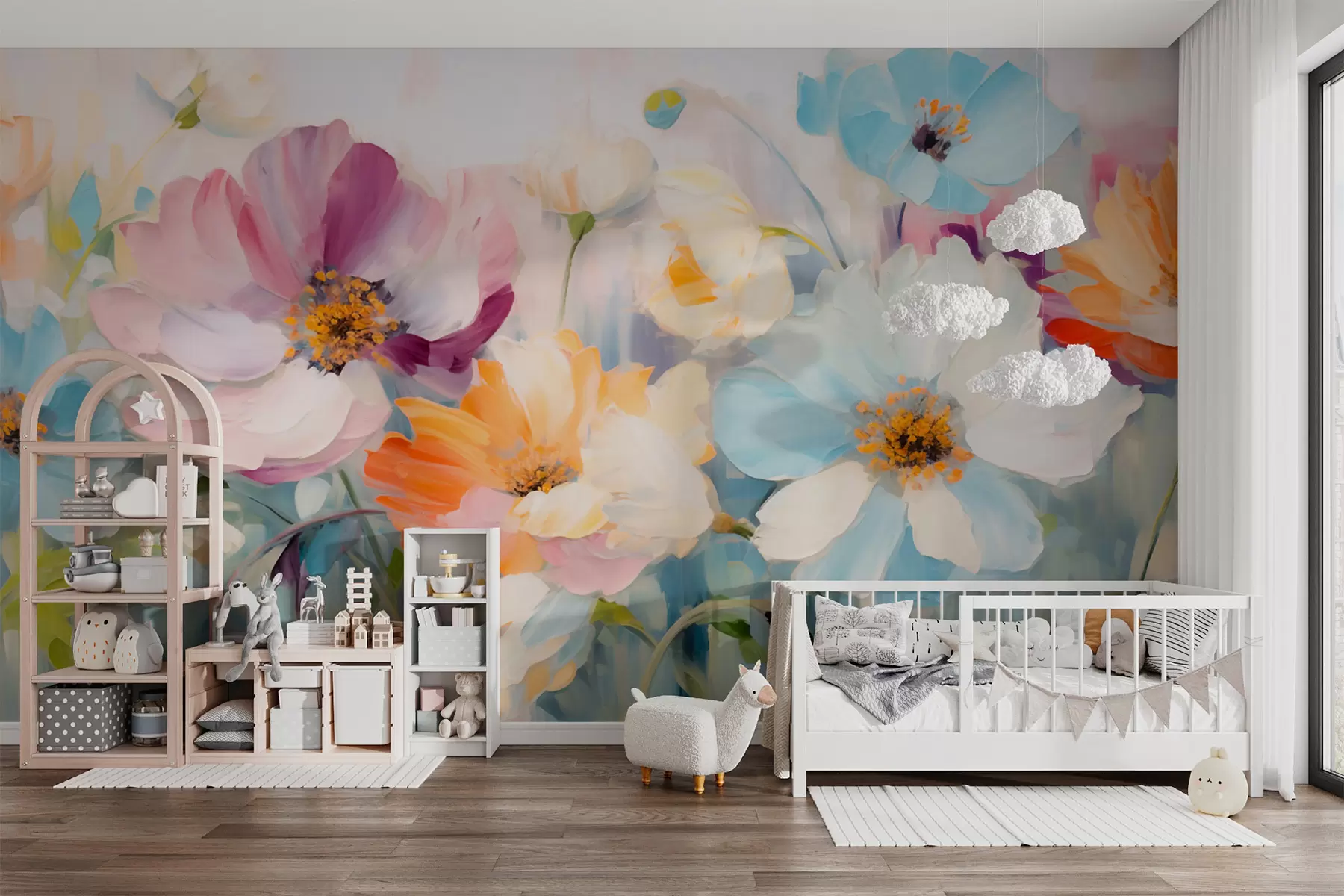 murales de pared Campo de flores w05827