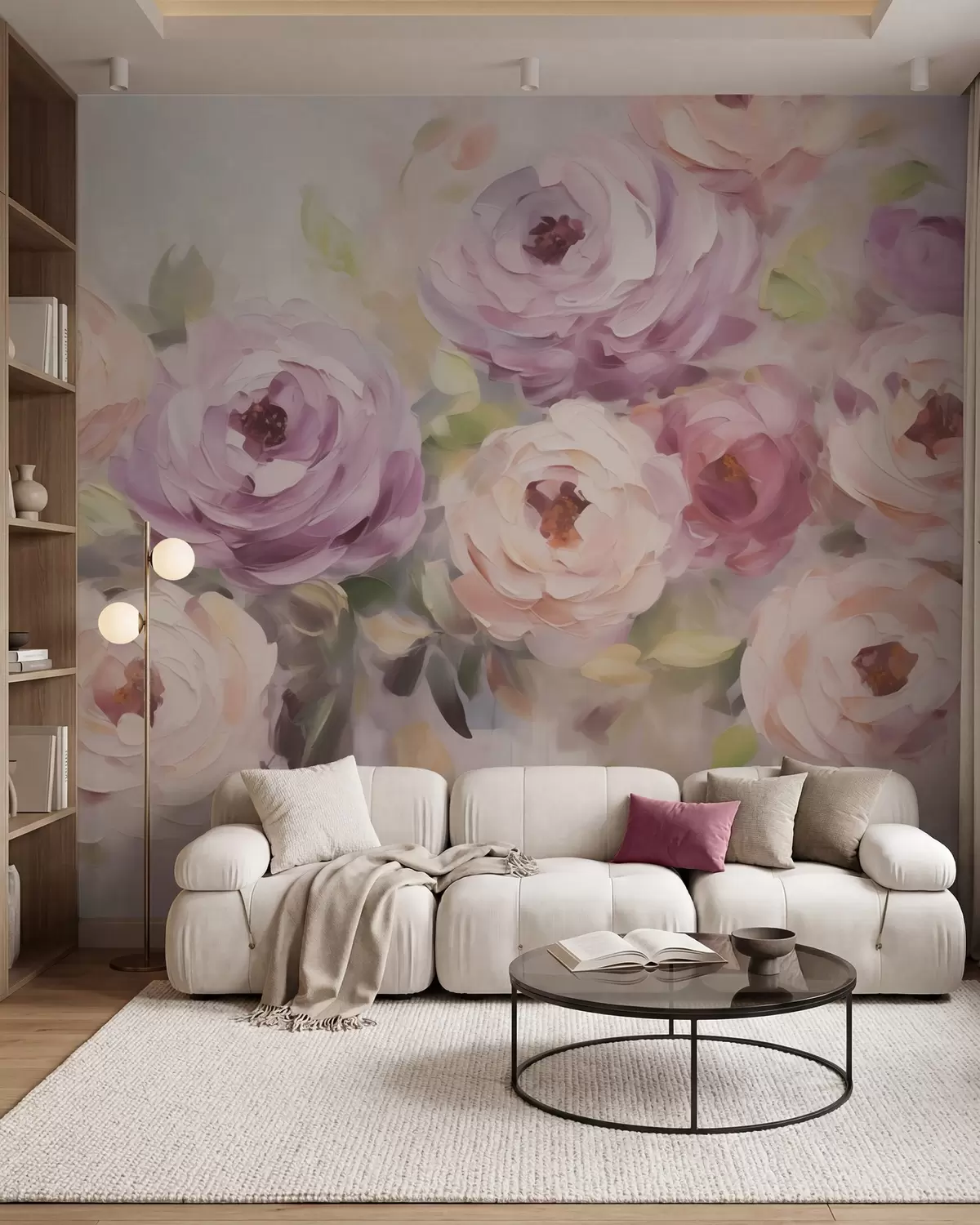 murales de pared Rosas abstractas, imitación de un cuadro w05996
