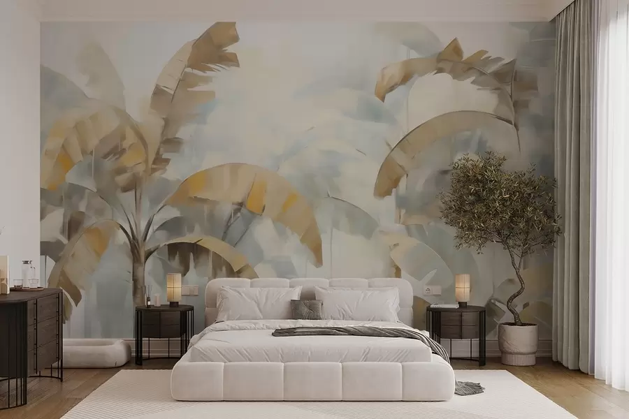 murales de pared Palmeras abstractas, imitación de un cuadro w05997