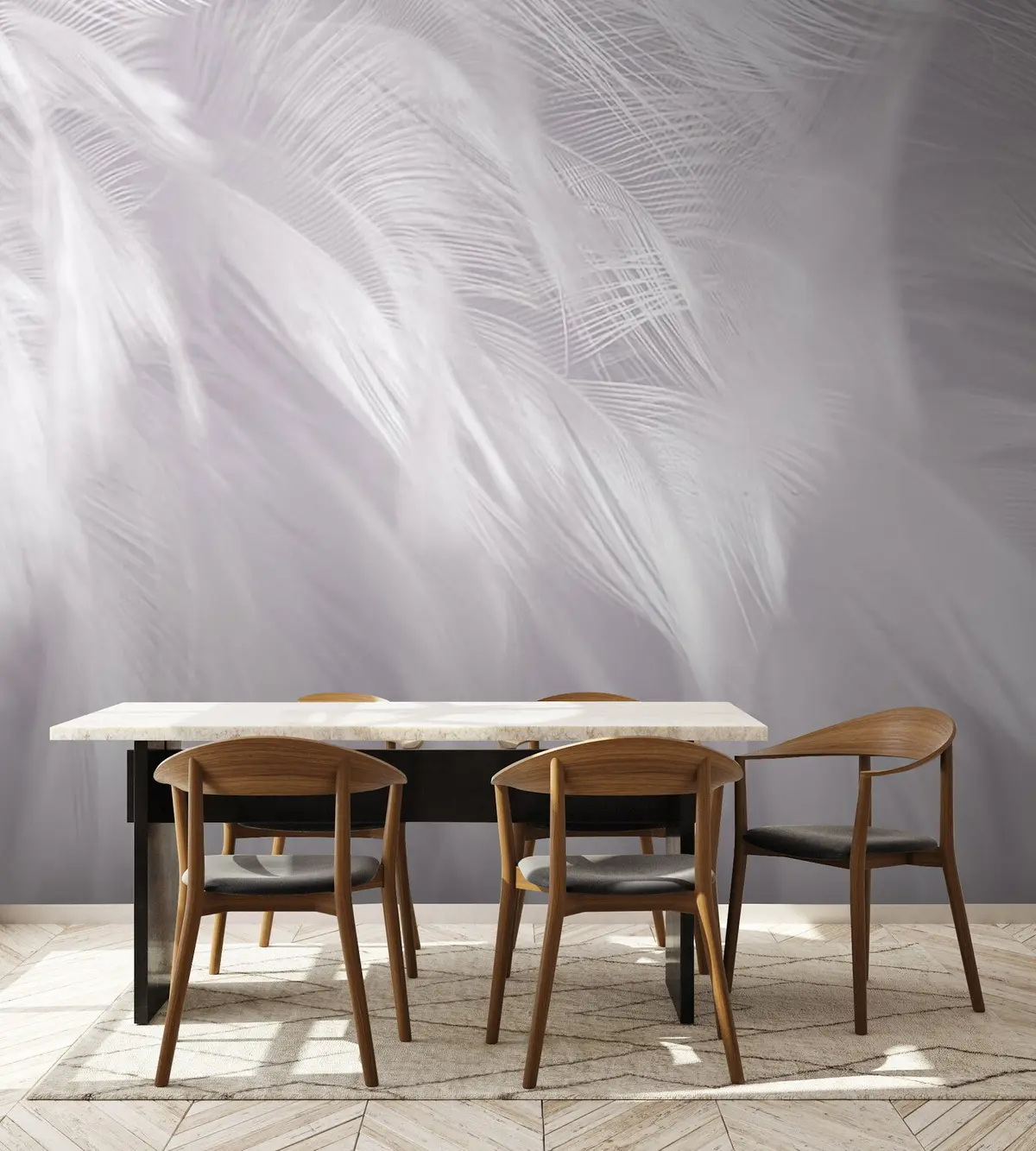 murales de pared Plumas blancas u72319