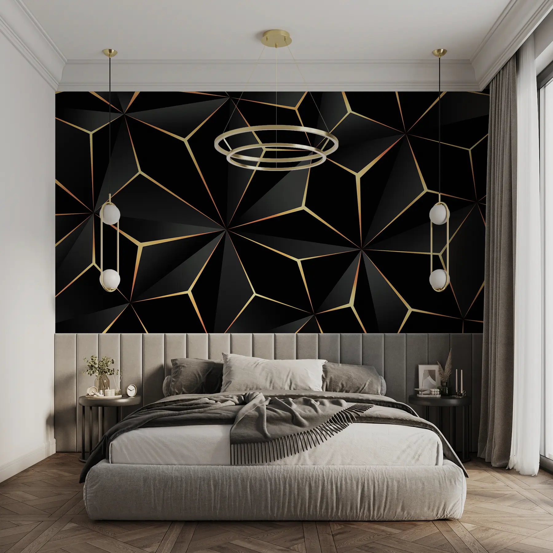 murales de pared Triángulo negro u72104