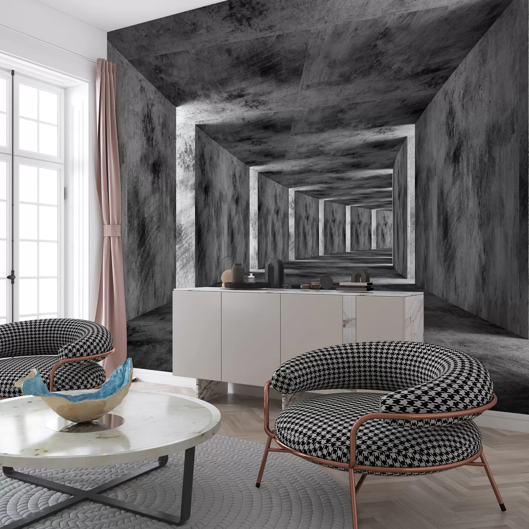 murales de pared Madera, estilo e en blanco y negro u45797