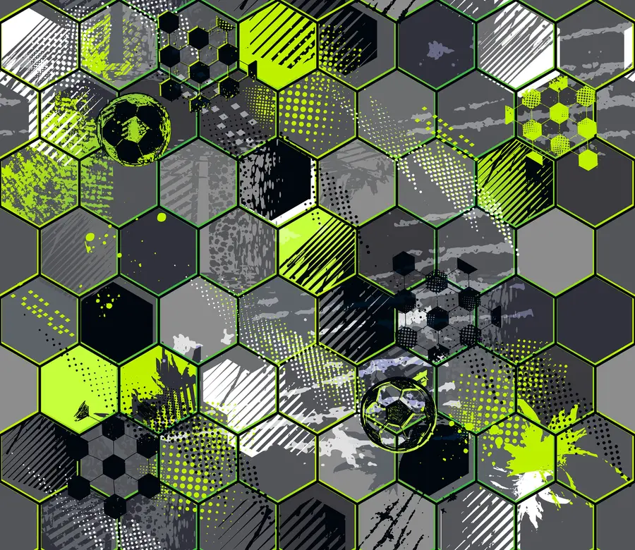 murales de pared Abstracción de fútbol, panales de color verde claro u72779