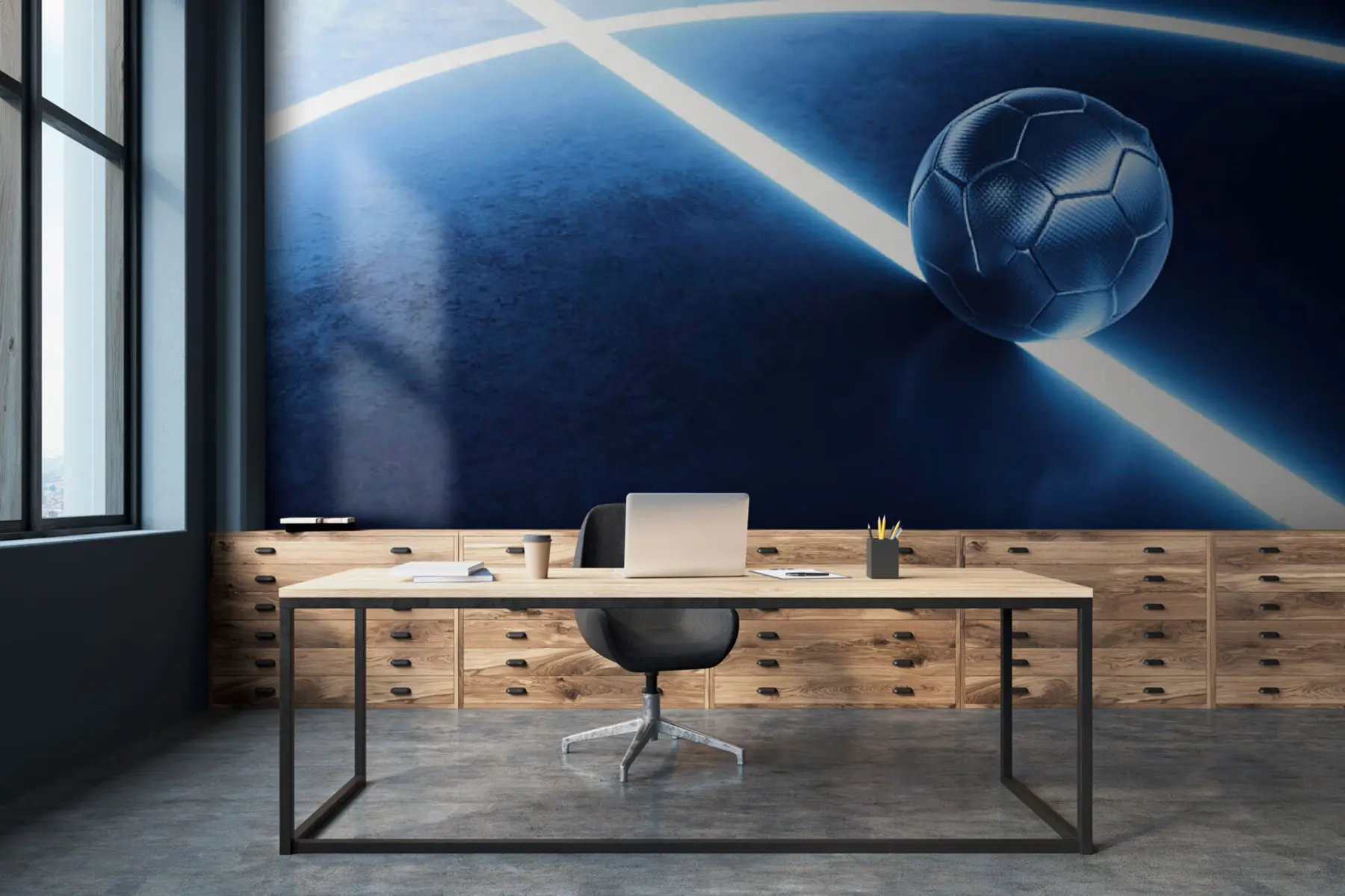 murales de pared Fútbol de neón u72791