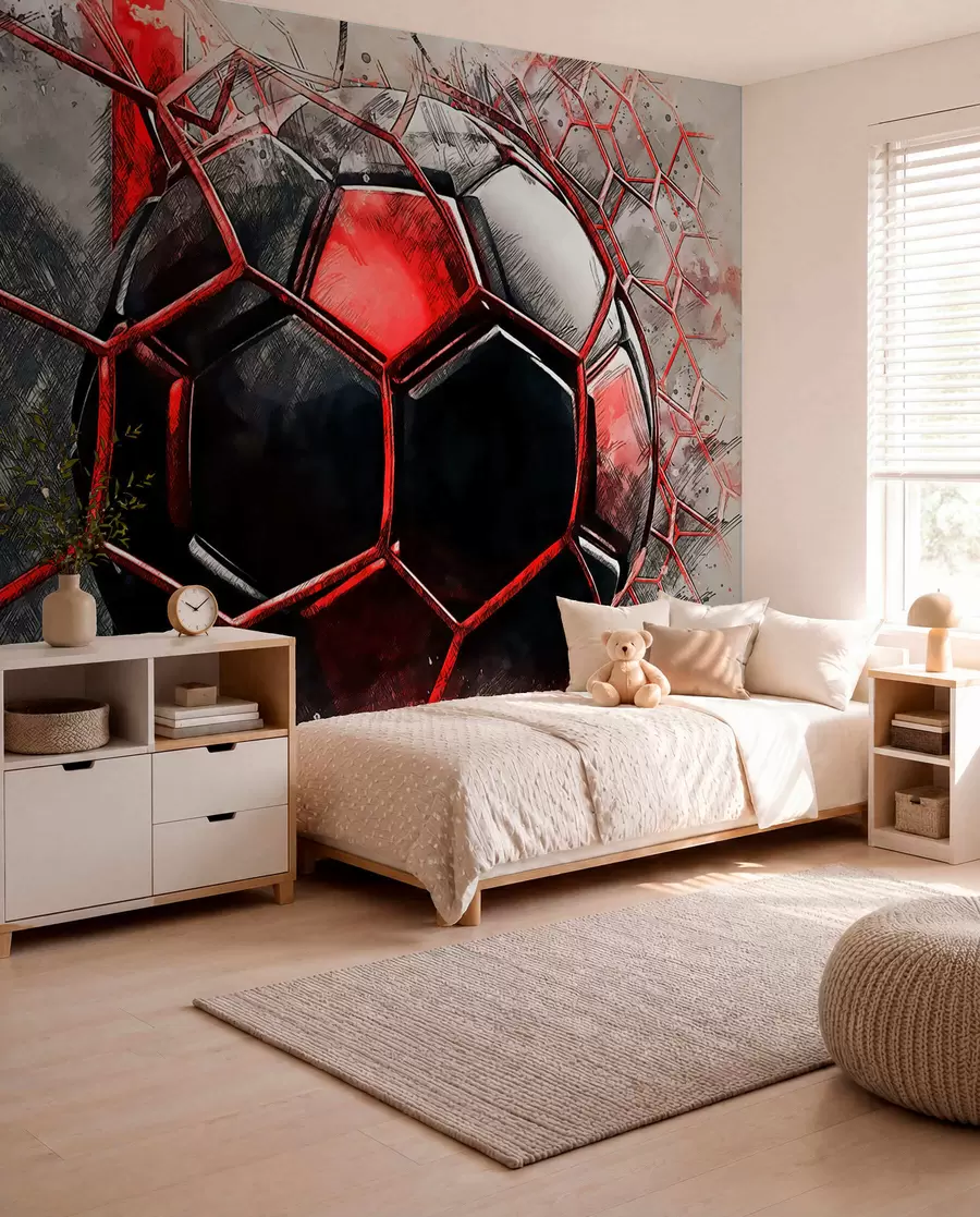 murales de pared Bola negra-roja u72803