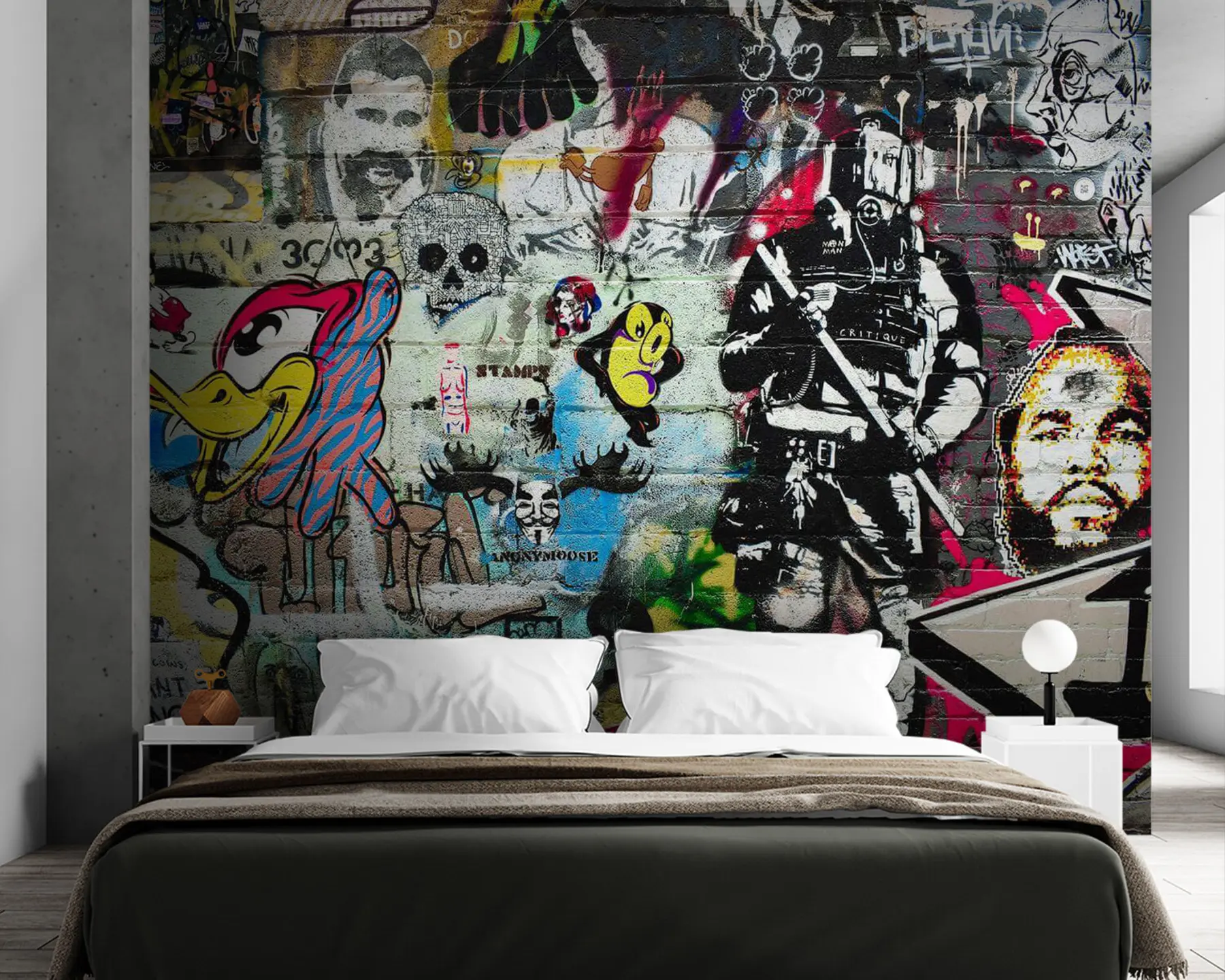 murales de pared Graffiti, arte y fuente u12434