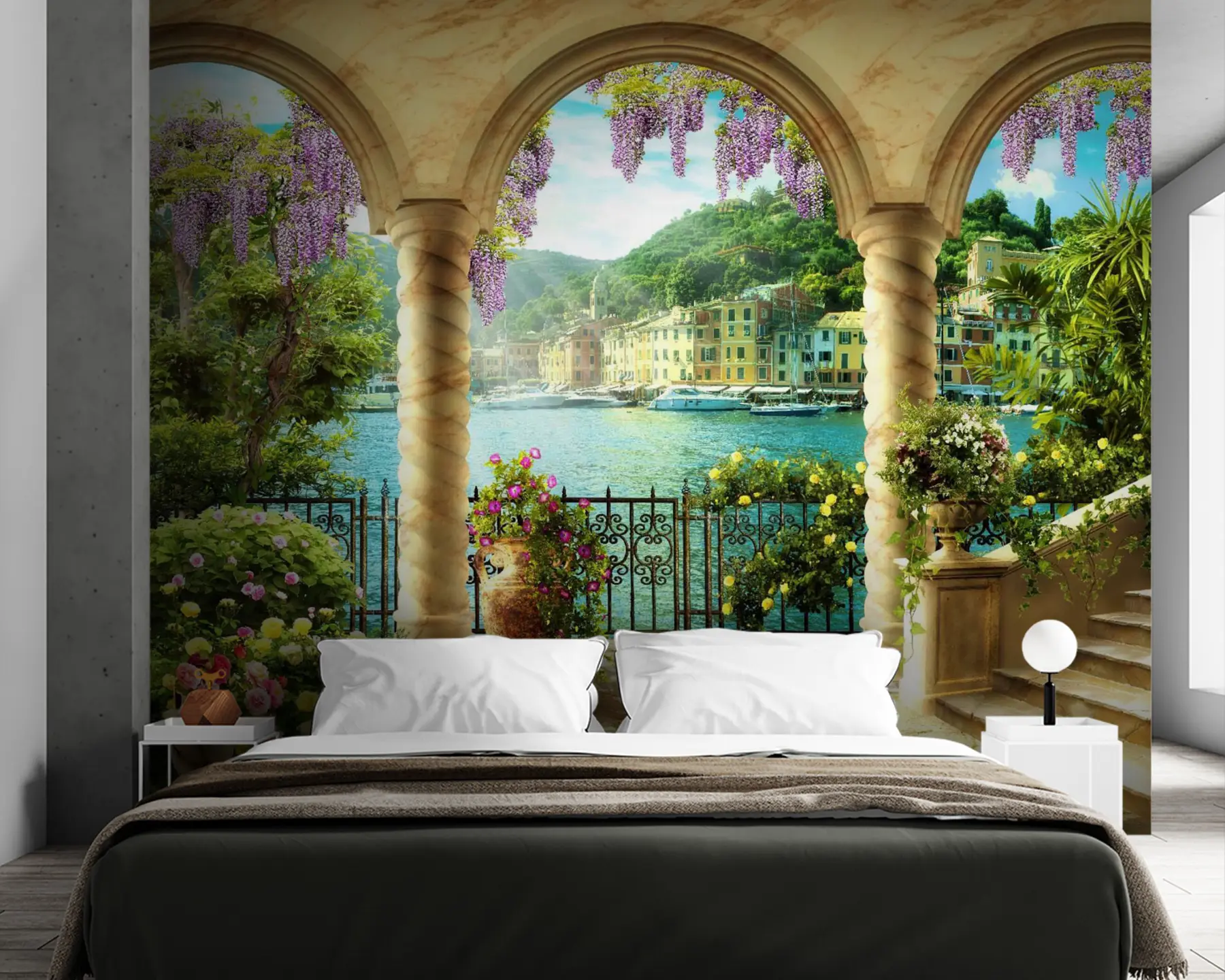 murales de pared Flor, agua y planta u79431