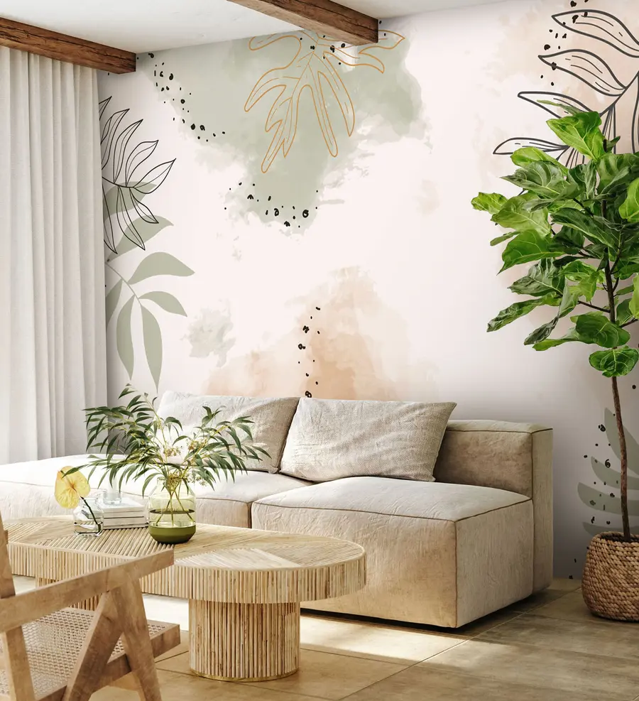 murales de pared Hojas - formas de la naturaleza u73684