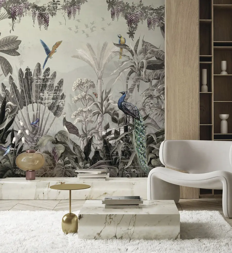 murales de pared Aves tropicales en la selva u73889