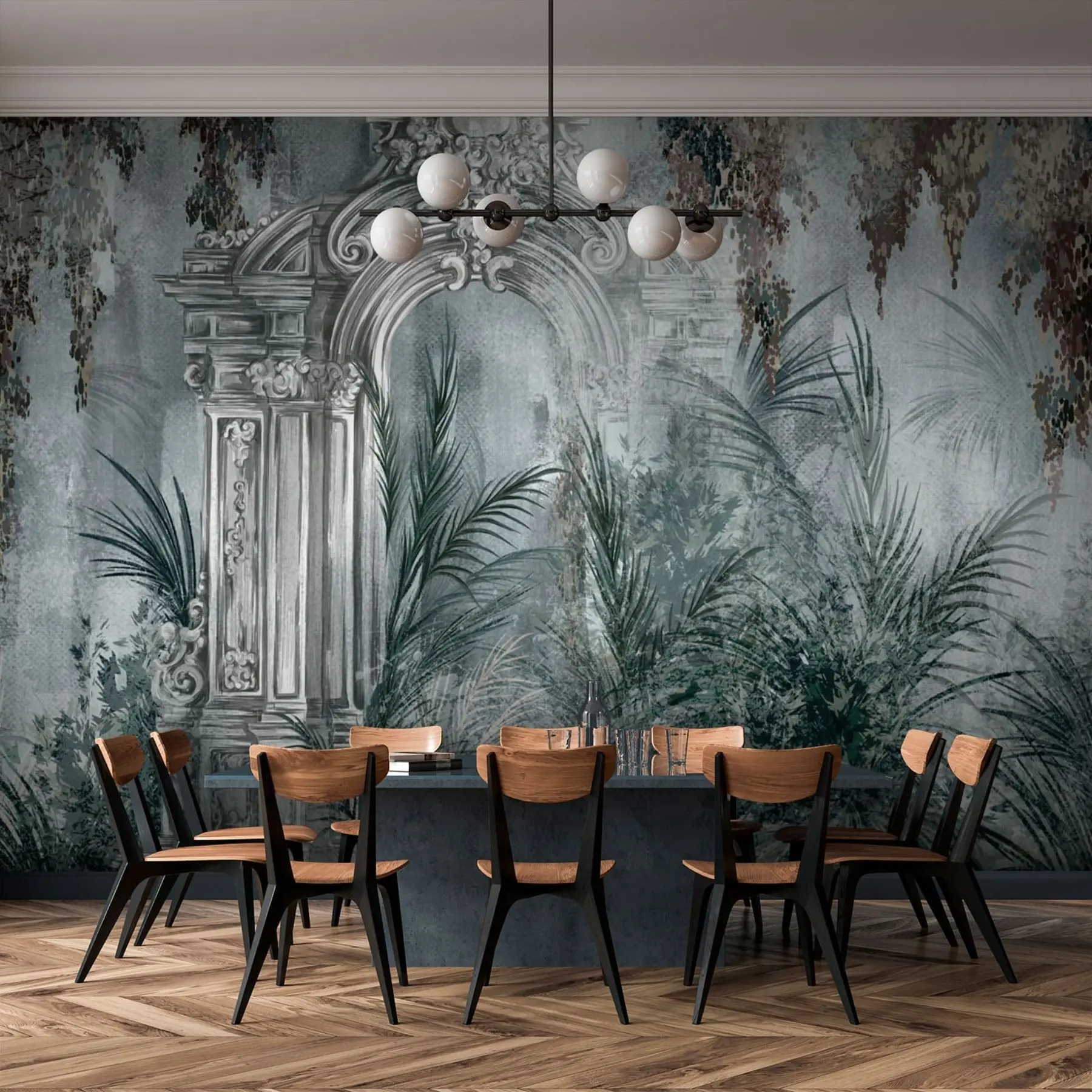 murales de pared Nueva tendencia de decoración arco antiguo en plantas u73897