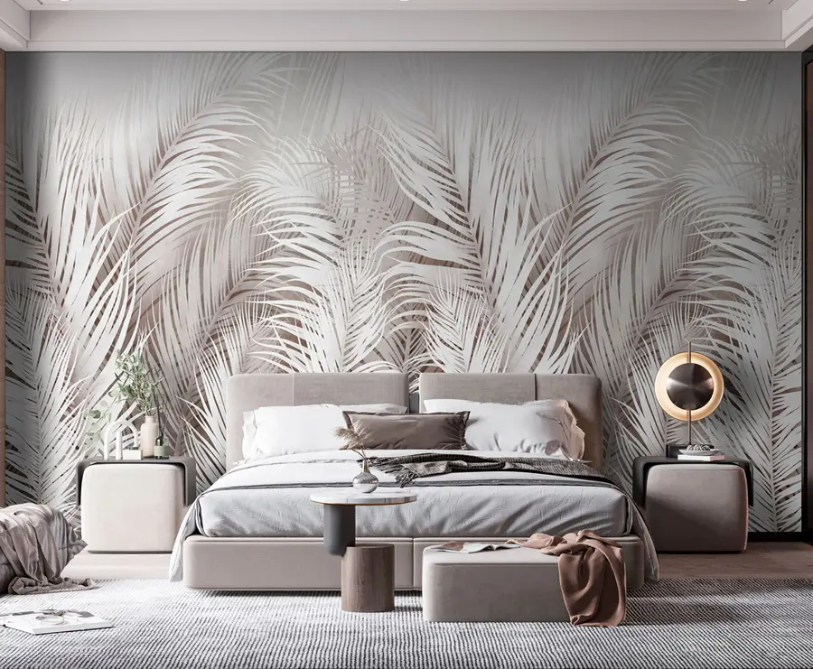 murales de pared Helechos blancos u73821