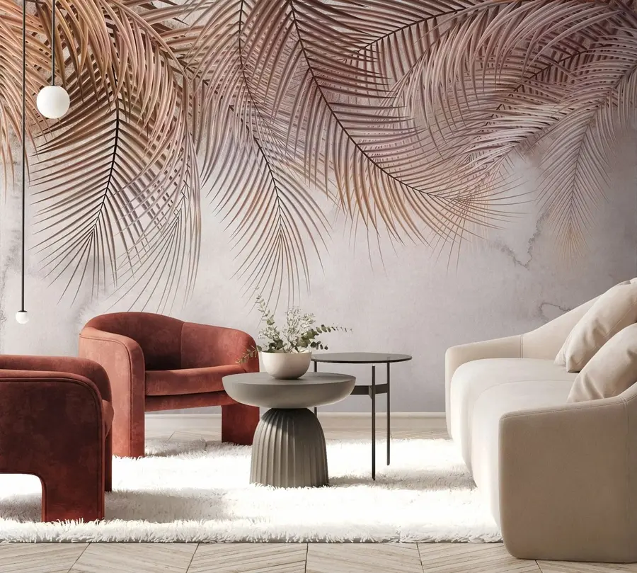 murales de pared Hojas tropicales en un bosque nebuloso u73826