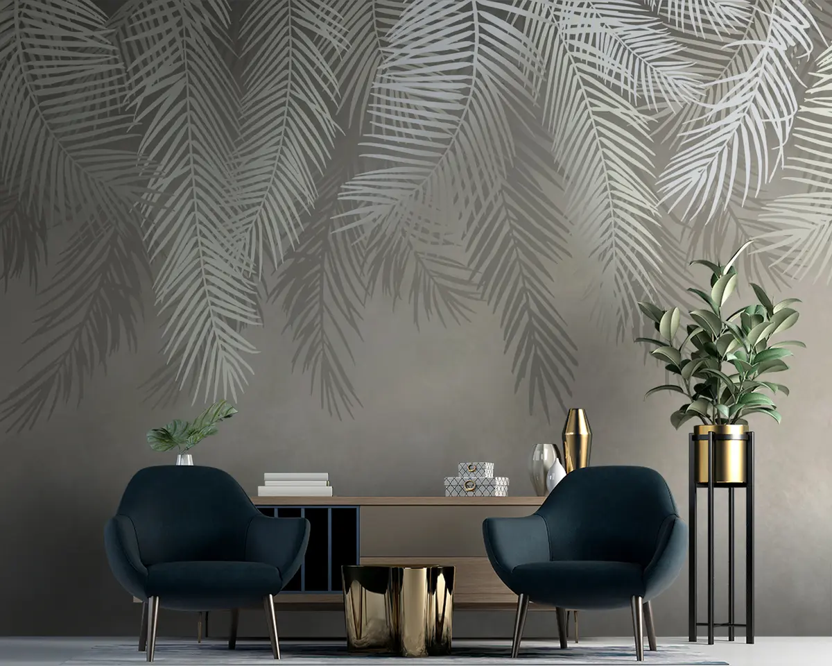 murales de pared Arecales, planta terrestre y ramita u93104v1