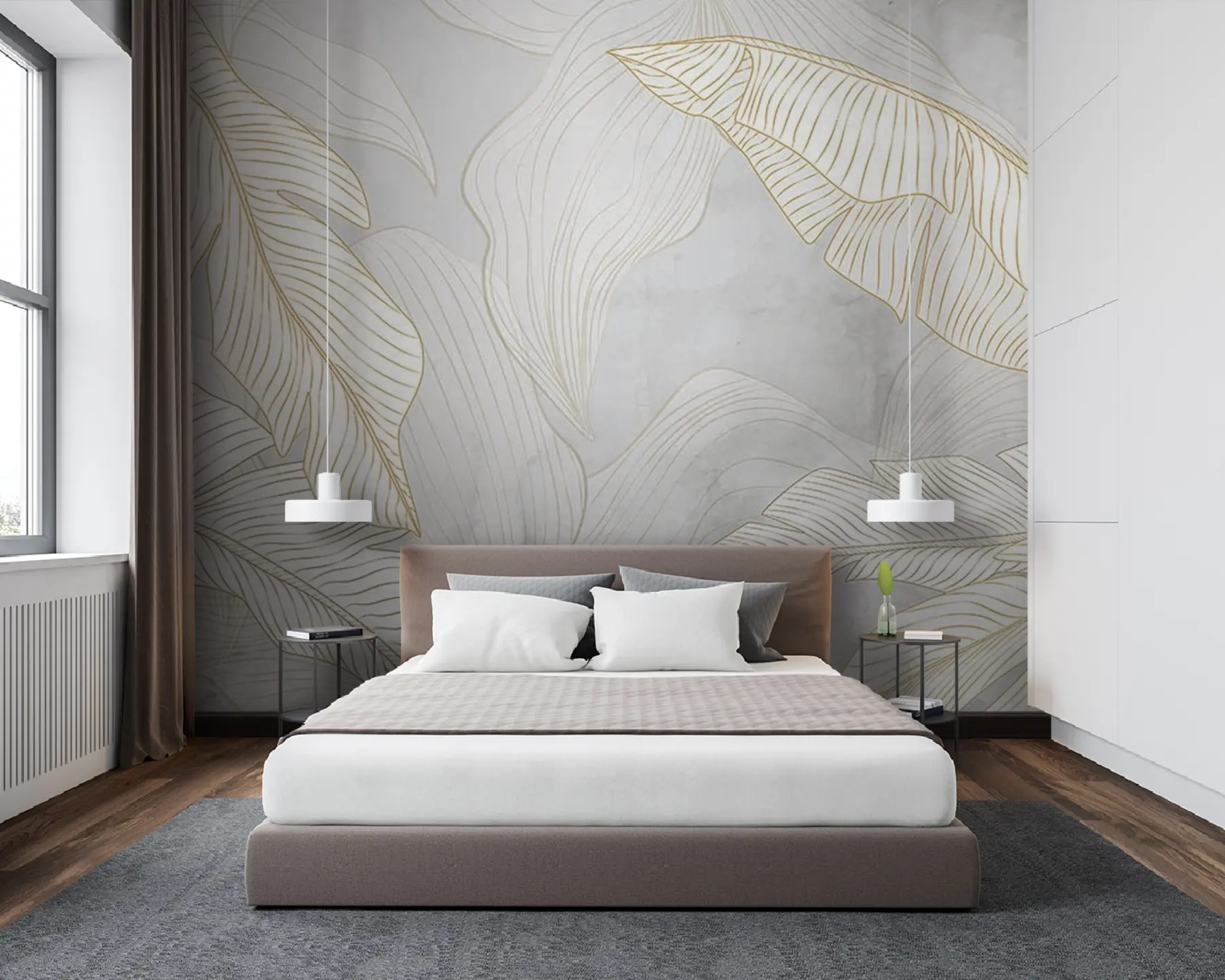 murales de pared Hoja, ramita y arte u93319