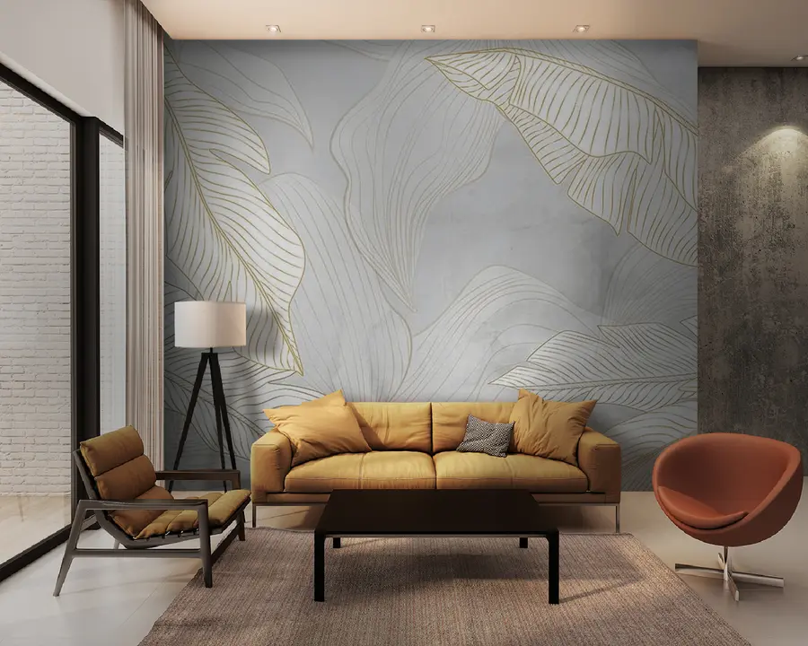 murales de pared Hoja, ramita y arte u93319