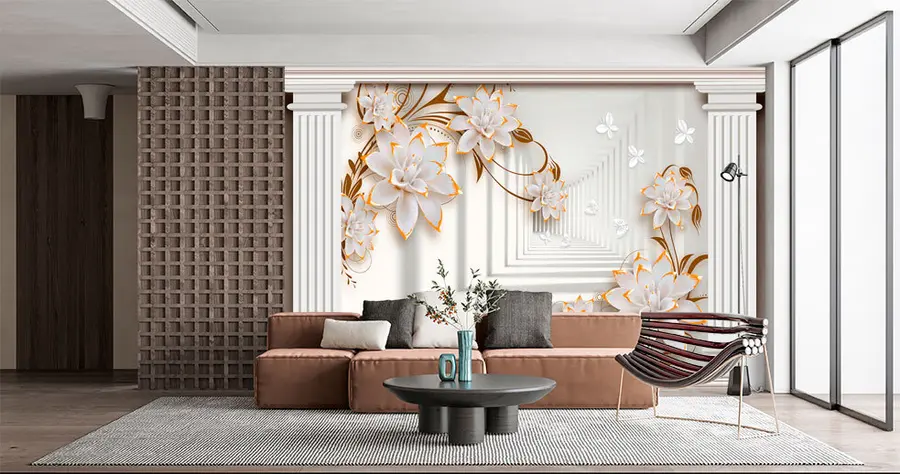 murales de pared Flores y columnas u93693