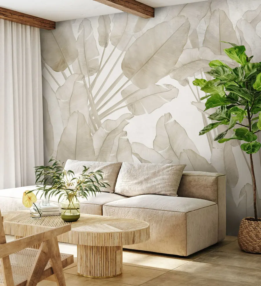 murales de pared Banana hojas tendencia u73963