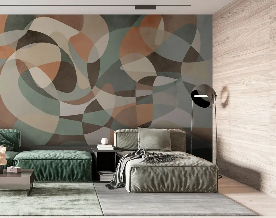 murales de pared Tendencia retro geométrica u73971