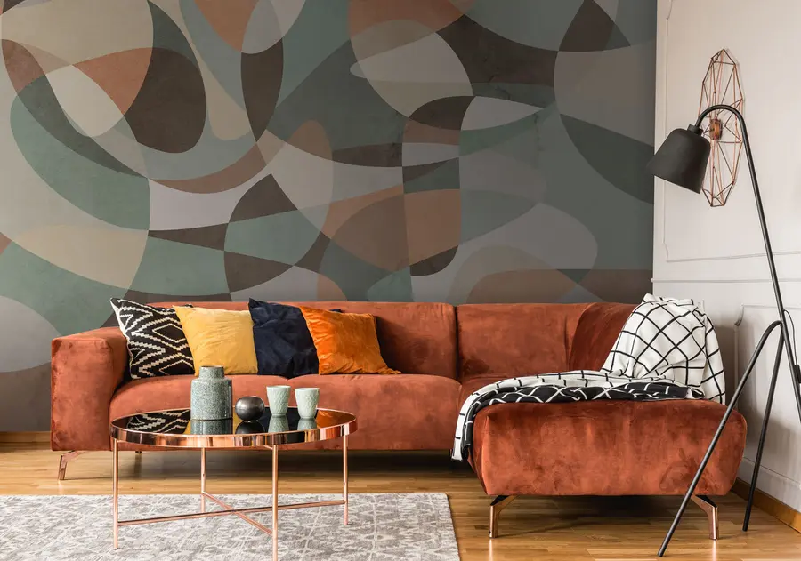 murales de pared Tendencia retro geométrica u73971