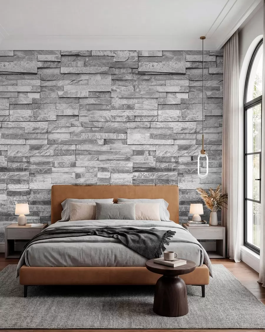 murales de pared Gris de ladrillo u74255