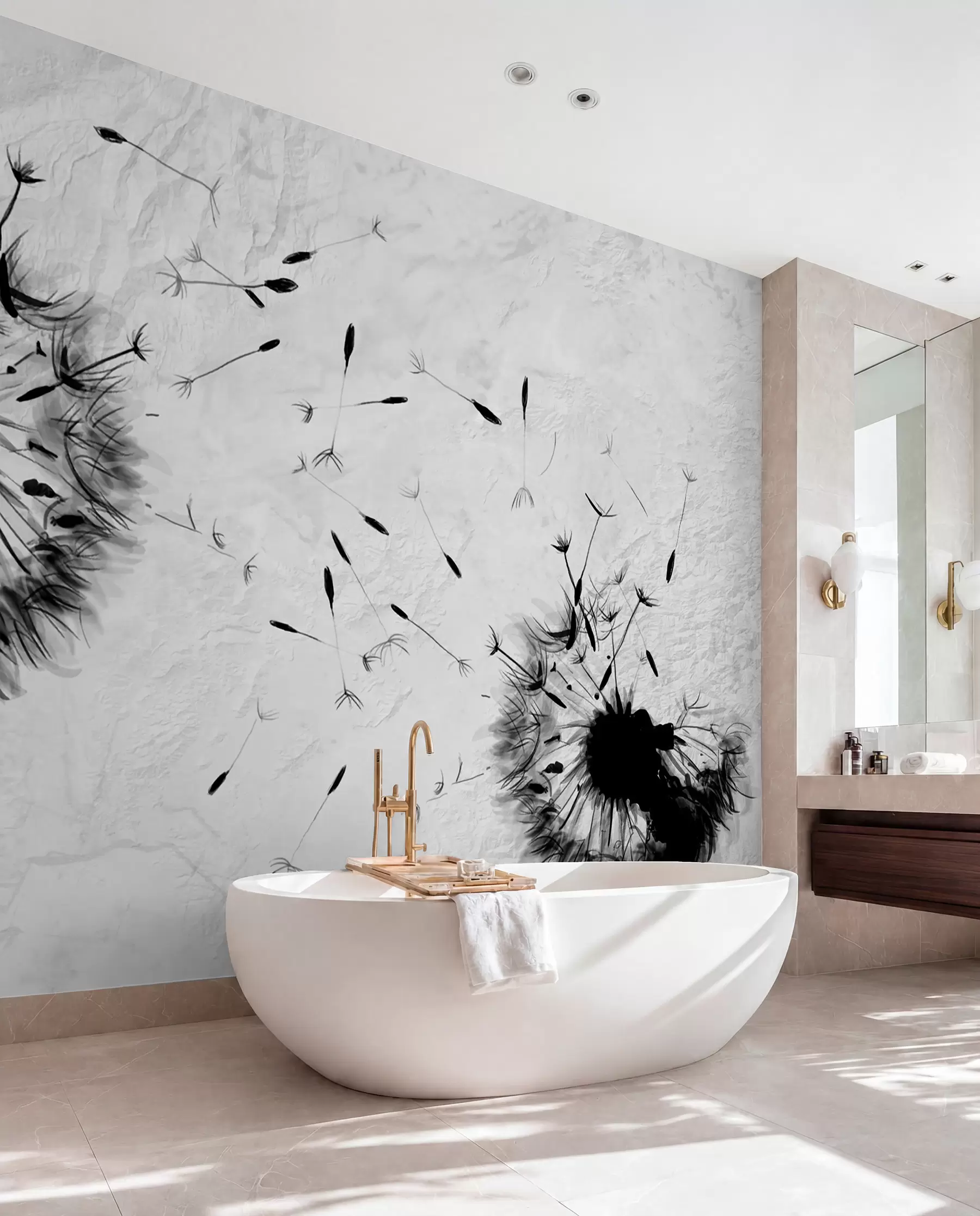 murales de pared Flor, planta y pestaña u06731