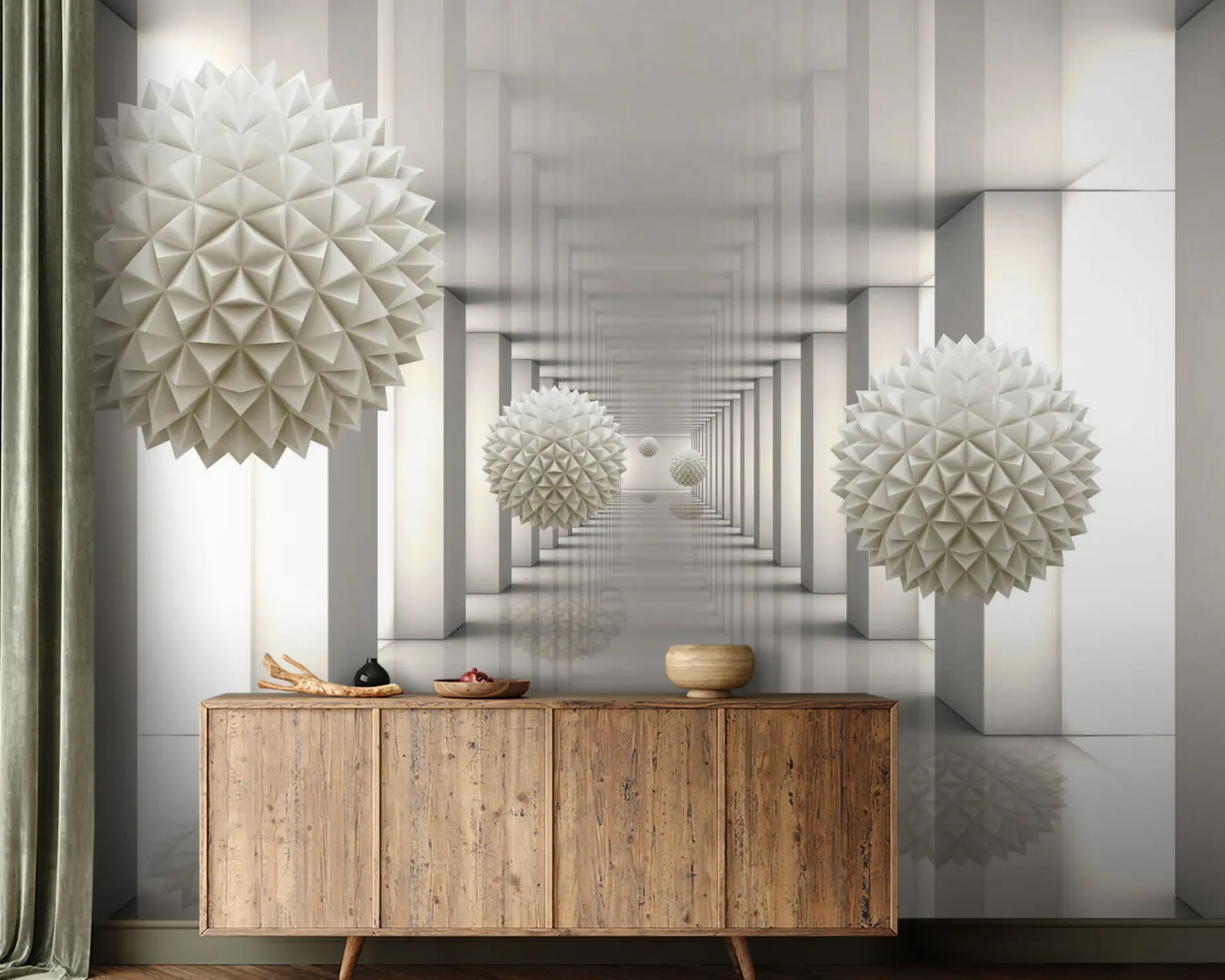 murales de pared Interiorismo, madera y arte u63738