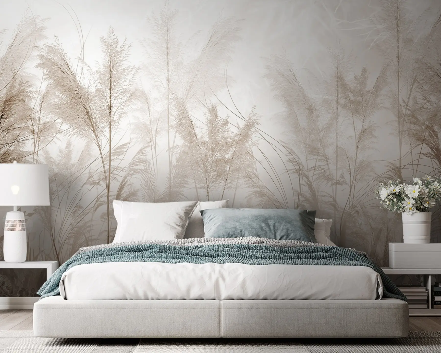 murales de pared Plantas altas en colores pastel u93903