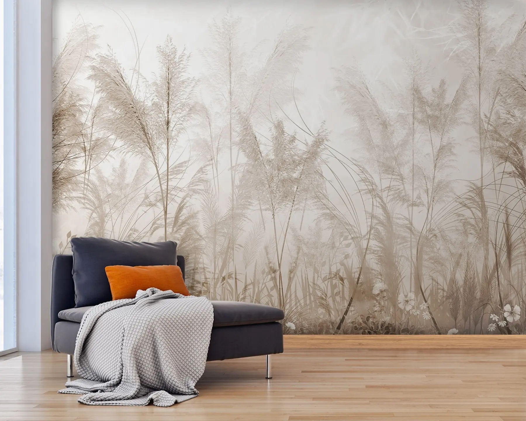 murales de pared Plantas altas en colores pastel u93903