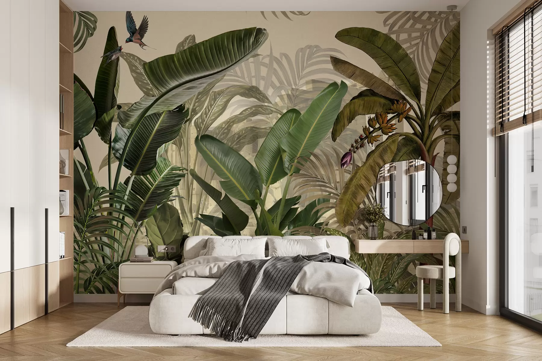 murales de pared Jungla tropical y hojas u74748