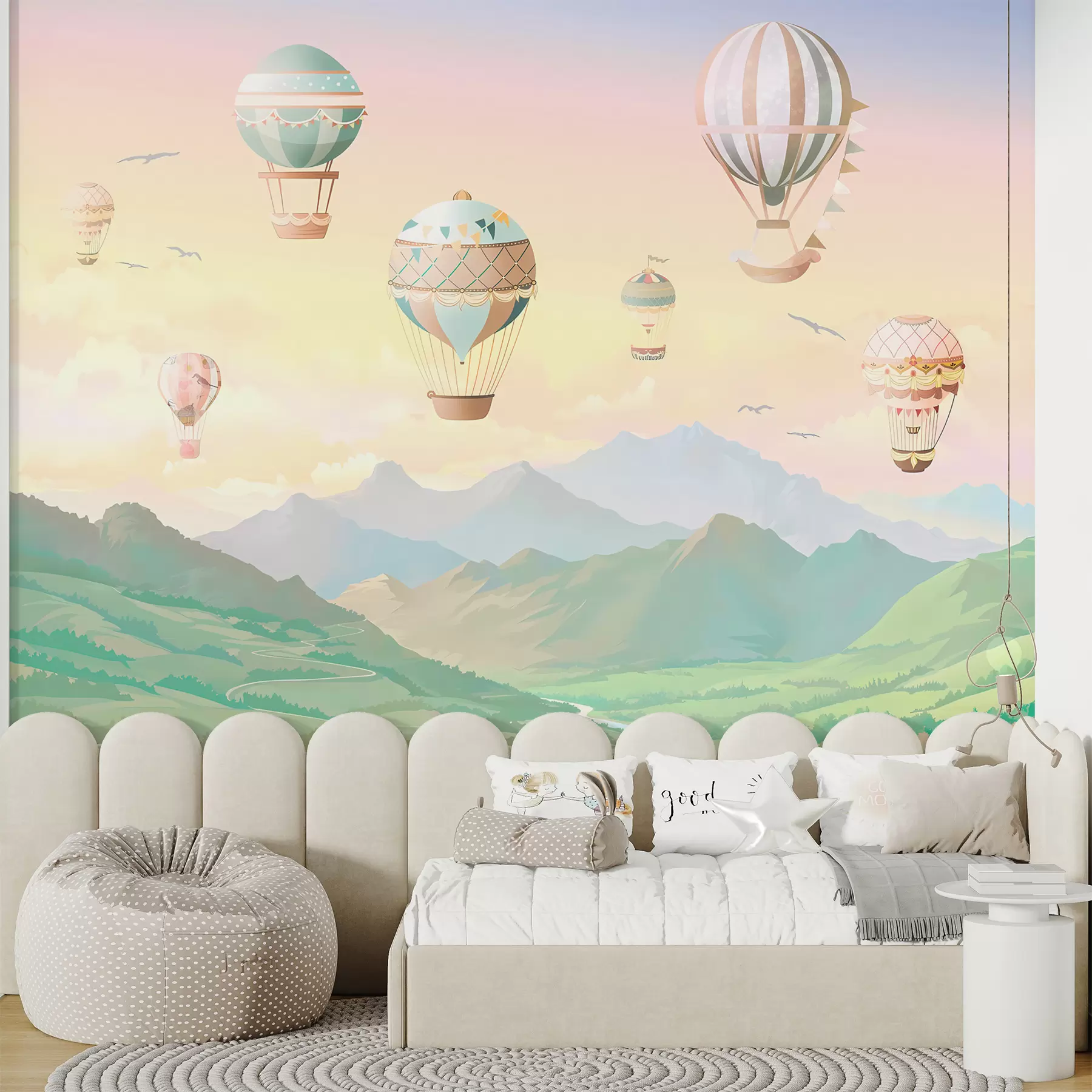 murales de pared Un valle fabuloso con globos u94137