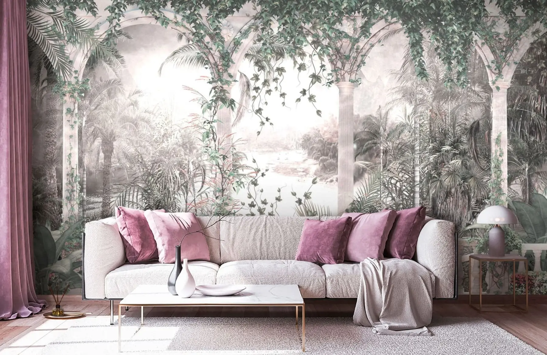 murales de pared Antiguos arcos en el jardín u94141