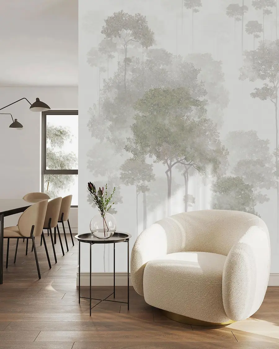 murales de pared Árboles verdes frágiles u94301