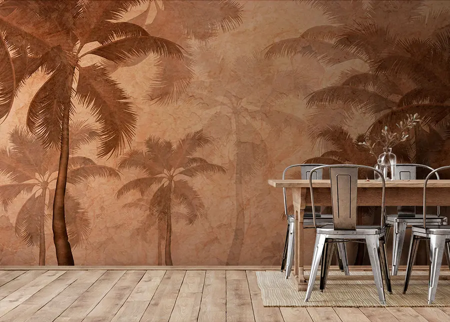 murales de pared Palmera sepia u94404