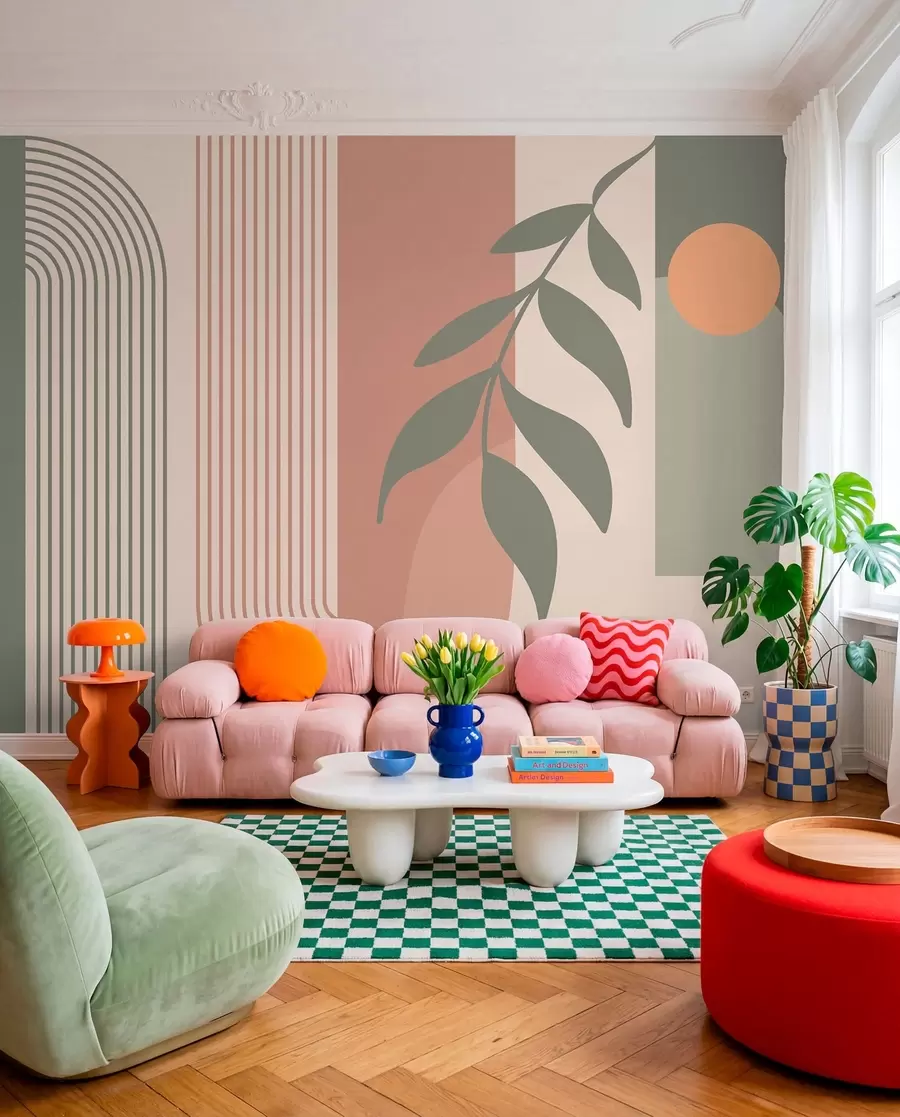 murales de pared Arcos y elementos decorativos en estilo boho u94153