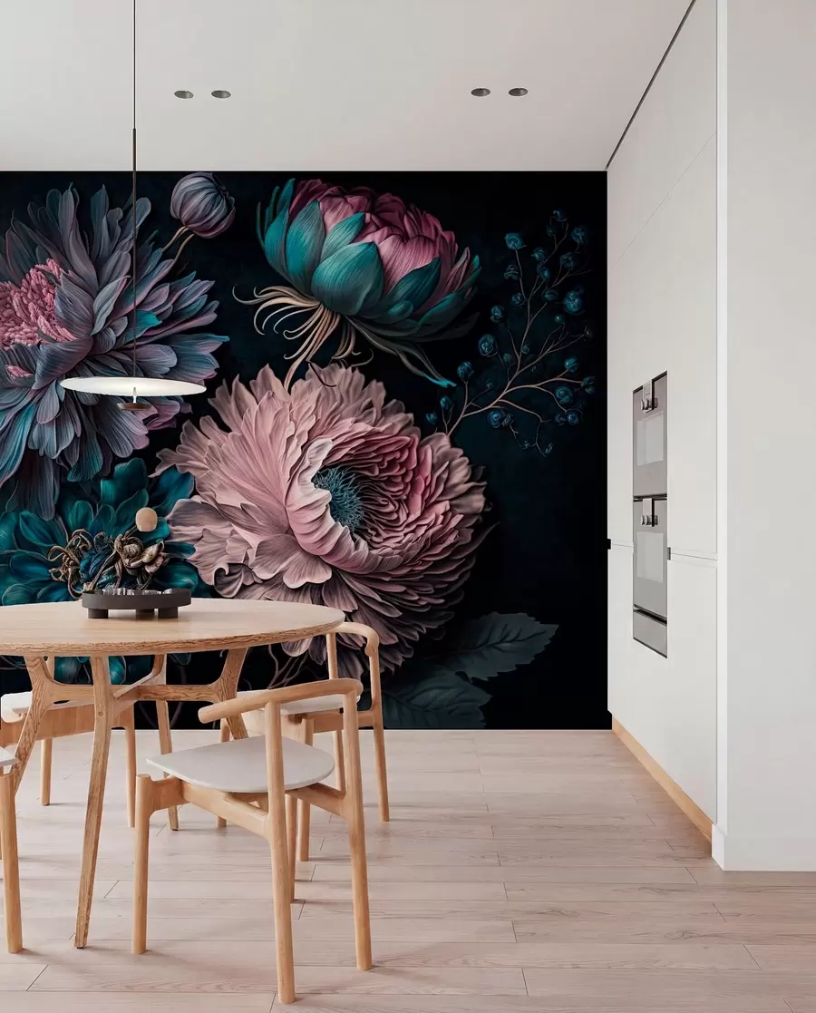 murales de pared Flores al anochecer u75404