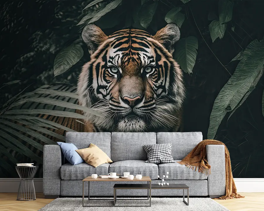 murales de pared Tigre en la selva u95619