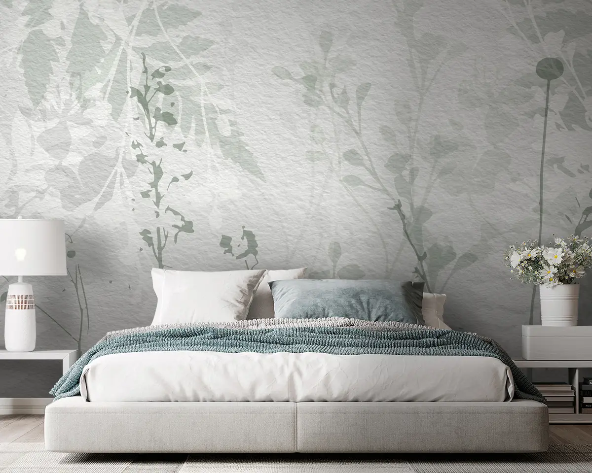 murales de pared Fondo floral acuarela en tonos beige u96104