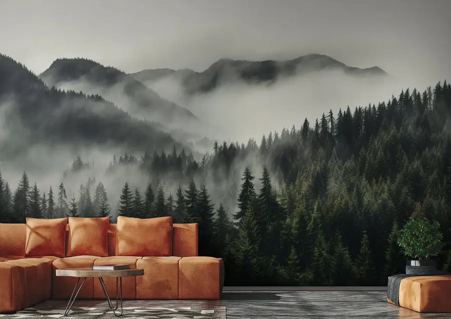murales de pared Paisaje de montaña y paz u96027