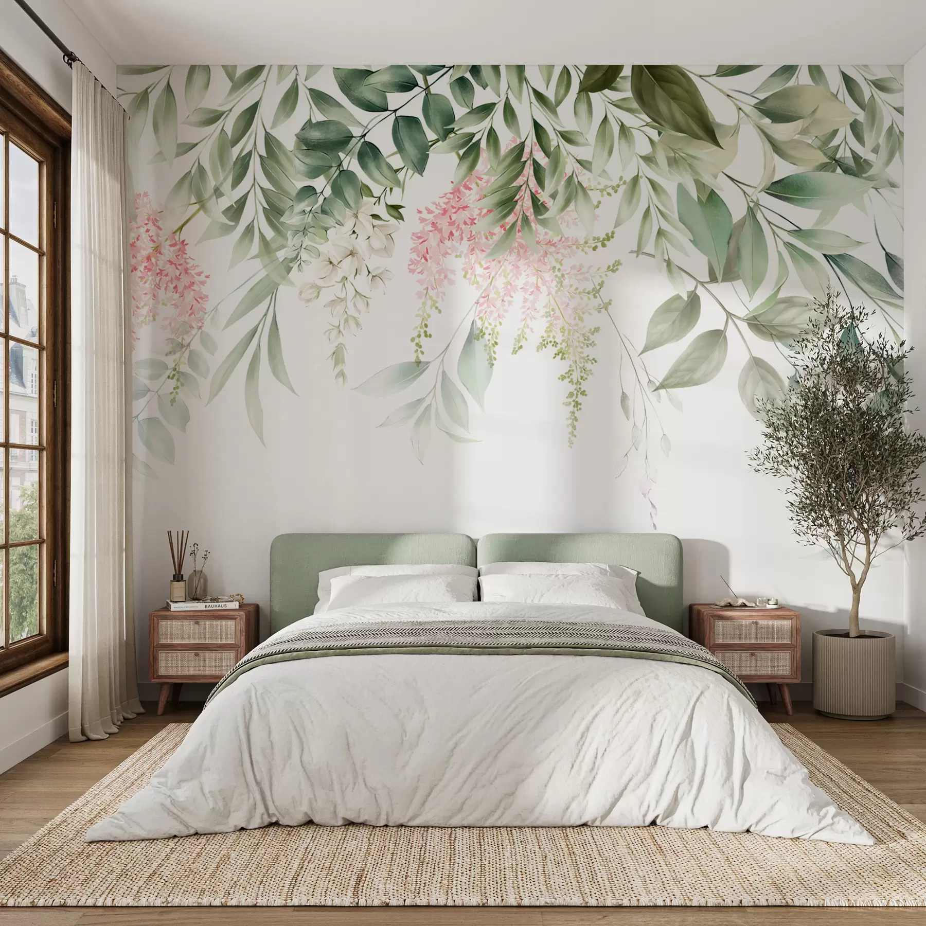 murales de pared Jardín colgante en primavera u95923