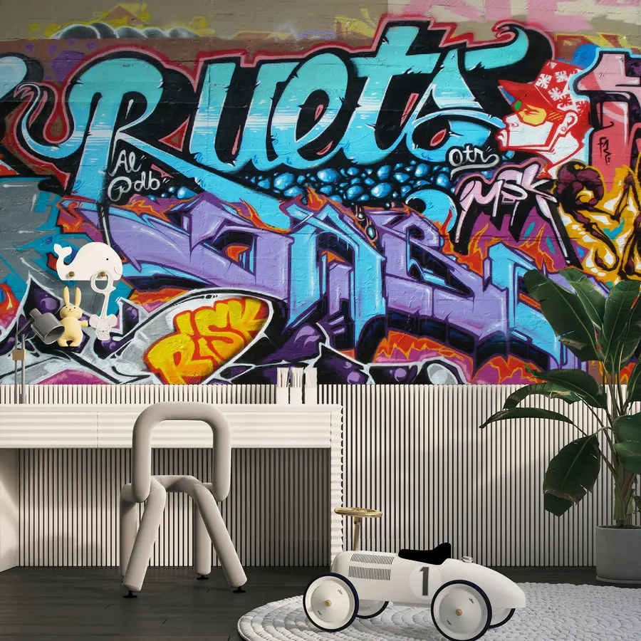 murales de pared Pintura de arte, pintura y azul. u11783