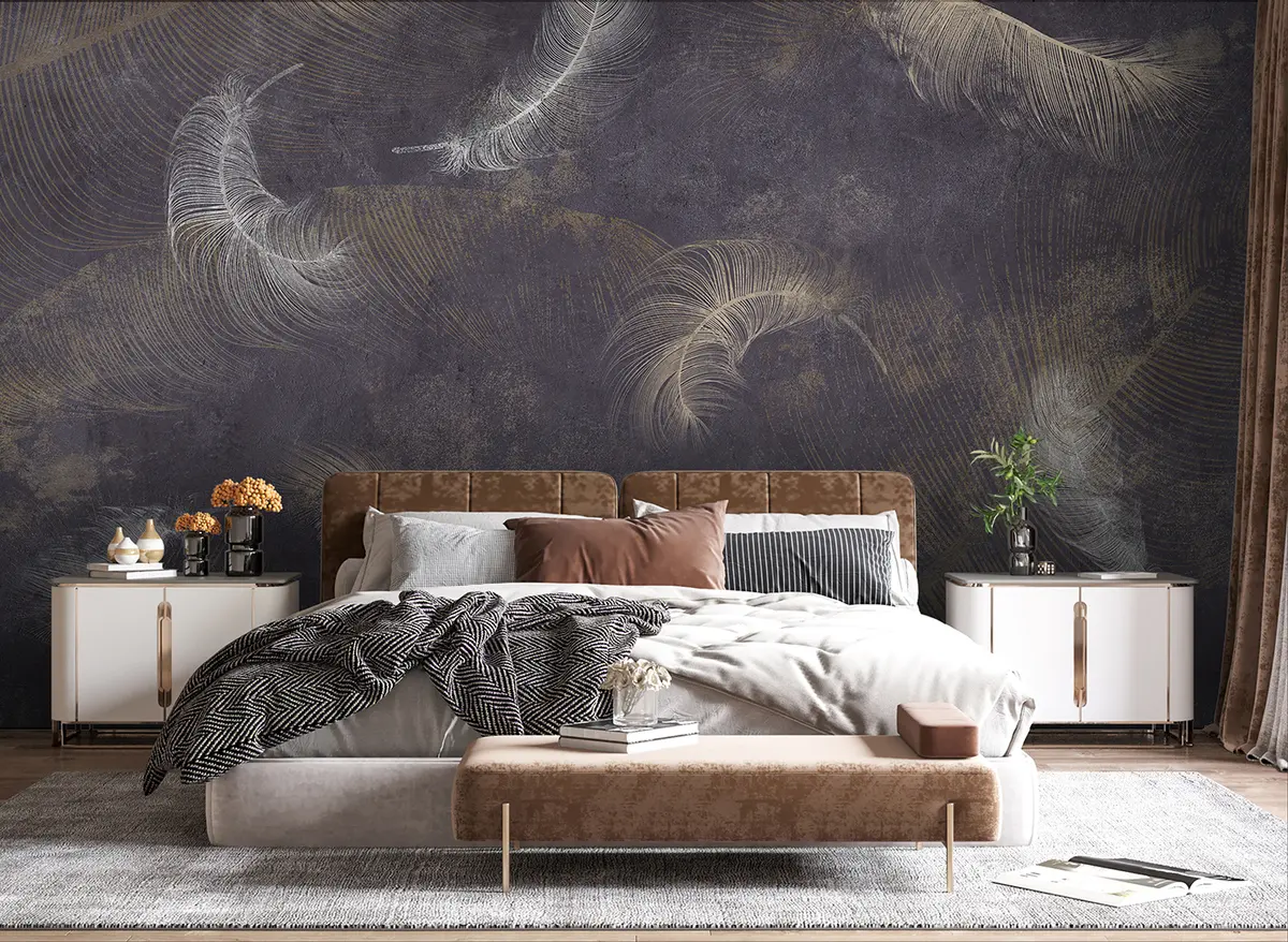 murales de pared Plumas estilo loft u96552