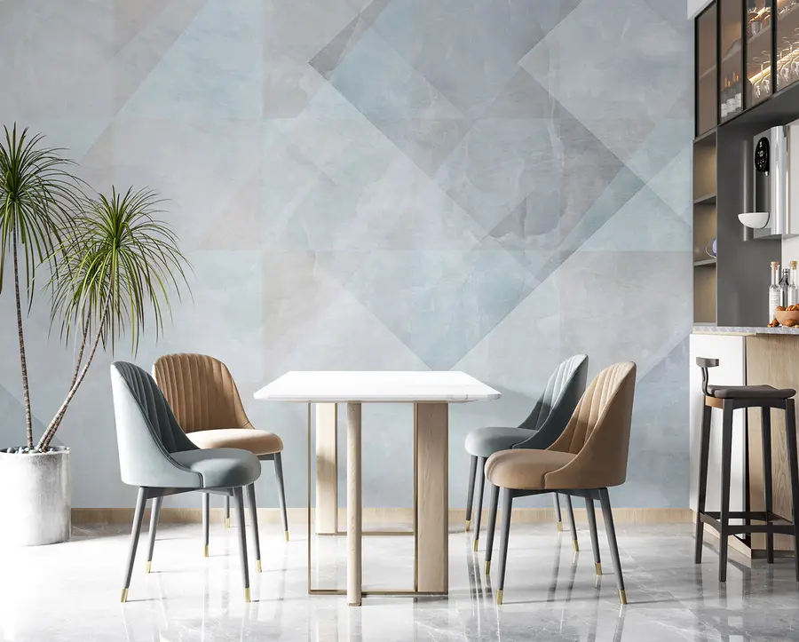 murales de pared Abstracción geométrica en colores pastel. u97267