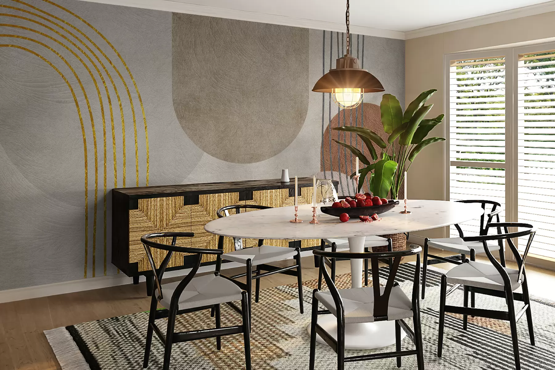 murales de pared Patrón bohemio abstracto u97255