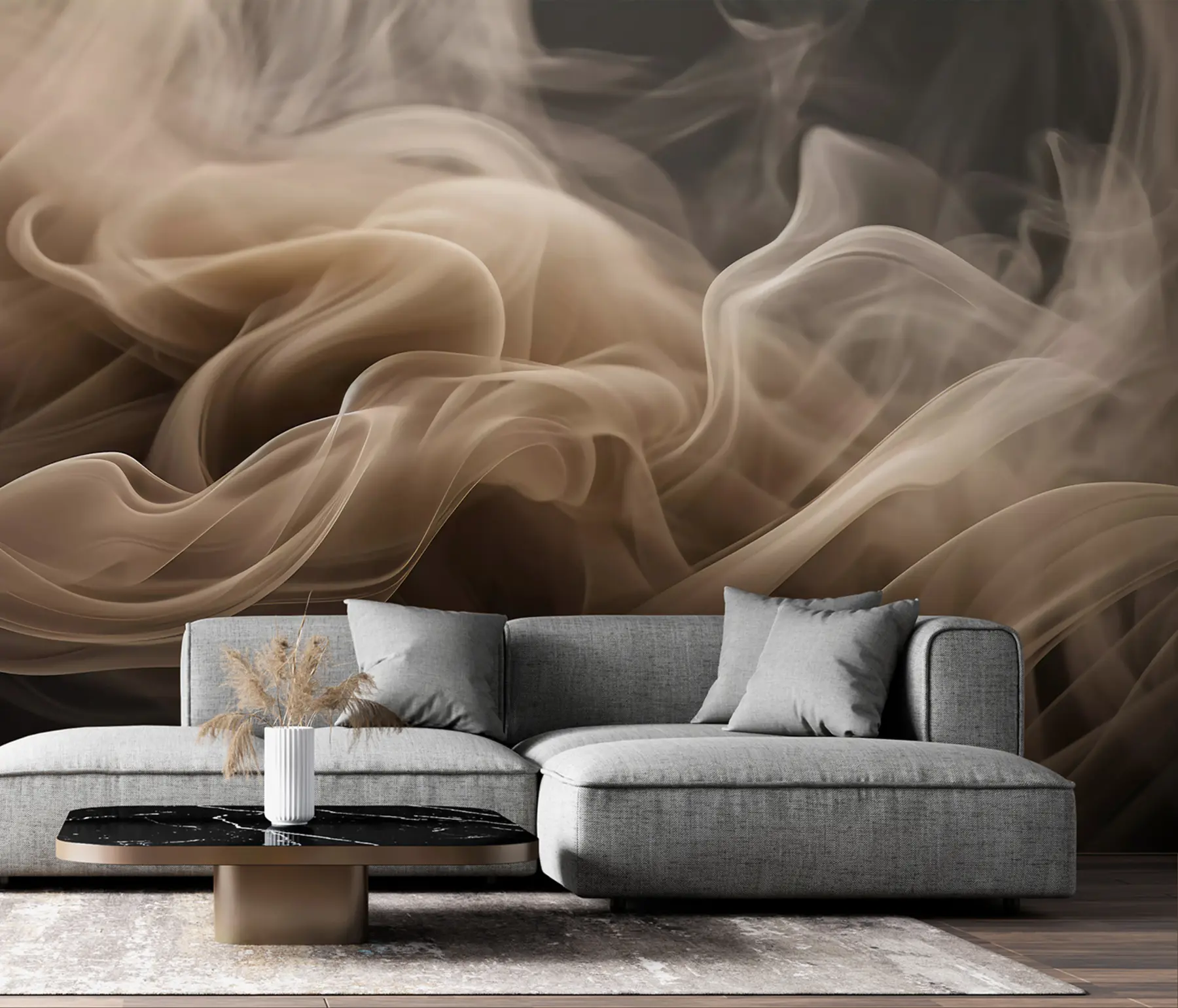 murales de pared Olas abstractas de humo u96591